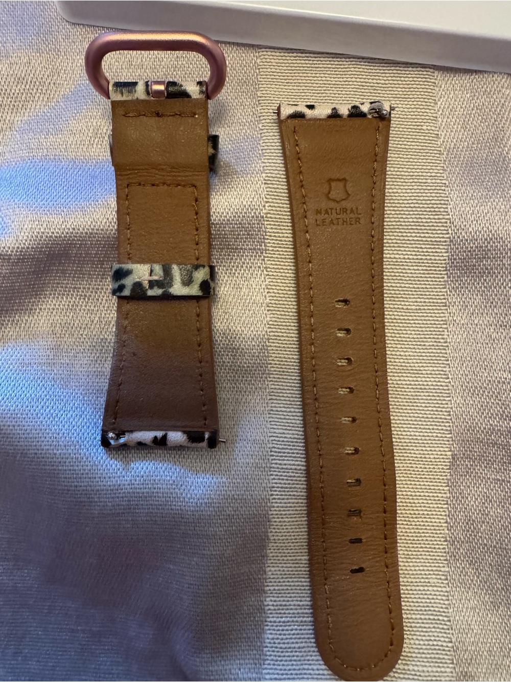 WFEAGL Leopard Print Genuine Leather Watch Band -  Replacement Strap - Picture 5 of 6